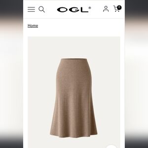 OGL Tan Full Skirt Casual